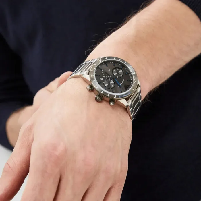 Emporio Armani Chronograph Grey Dial Two Tone Steel Strap Watch For Men - AR11391 - Image 8